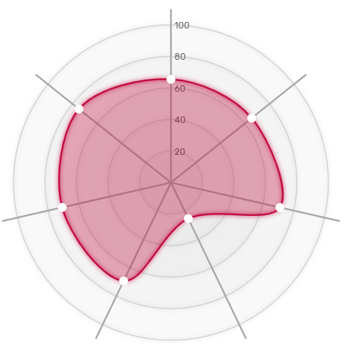 Basketball player analysis spider chart